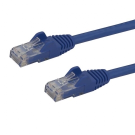 Startech Cable - Blue Cat6 Patch Cord 7.5m CAT6 Ethernet Cable - Blue CAT 6 Gigabit Ethernet Wire -650MHz 100W PoE++ RJ45 UTP Category 6 Network/Patch Cord Snagless w/Strain Relief Fluke Tested UL/TIA Certified N6Patc750Cmbl