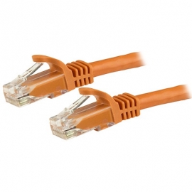 STARTECH.COM 1.5M CAT6 CABLE, RJ45 PATCH CORD, SNAGLESS, 650MHz 100W, ORANGE, LTW N6PATC150CMOR