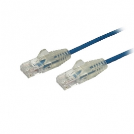 STARTECH.COM 0.5M CAT6 CABLE, RJ45 PATCH CORD, SNAGLESS, SLIM, LSZH, BLUE, LTW N6PAT50CMBLS