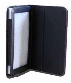LeaderTab7 Folio Case Black Faux Leather. Camera Hole Rear NALT7-CBLACK