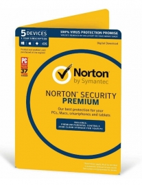 Premium: Norton Security Premium - 5 Devices 1 Year Subscription OEMPC/Mac/Android/iOS, No Installation Media Included (Download & Register Online) 21353828