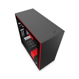 NZXT Matte Black & Red H710I Mid Tower Chassis Nzt-Ca-H710I-Br