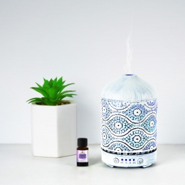 Mbeat Activiva Metal Essential Oil And Aroma Diffuser-Vintage White -100Ml Aca-Ad-S2