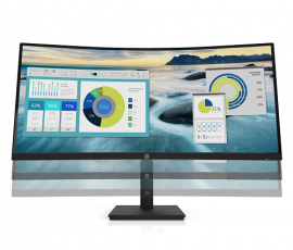HP P34hc G4, 34" WQHD CURVED, EYE EASE, 21:9, 3440x1440, USB-C (65W PD), DP+HDMI, SPEAKERS, Tilt, Height, USB, 3 Yrs (21Y56AA)