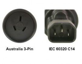 Au To Iec 60320 C14 Power Plug Adapter