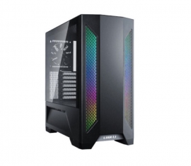 Lian-Li PC-LAN2X-Black Mid-Tower: LANCOOL II X, E-ATX RGB Tempered Glass Side Case - Black, 