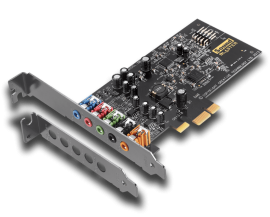  Creative Sound Card: Sound Blaster Audigy FX, PCIe 5.1 Surround Sound with SBX Pro Studio & Low Profile Bracket - Sound Blaster Audigy FX