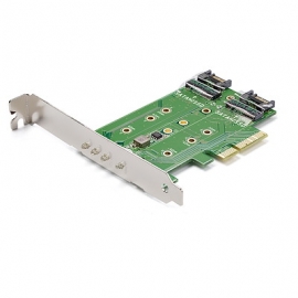 STARTECH.COM 3 PORT M.2 SSD ADAPTER CARD, PCIe(NVME), SATA M.2 (2), 2YR PEXM2SAT32N1