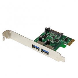 STARTECH.COM 2 PORT PCI EXPRESS (PCIE) USB 3.0 CARD WITH UASP - SATA POWER 2 YR PEXUSB3S24