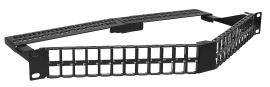 4cabling 1ru 48 Port Utp Angled 'v' Style Patch Panel - Unloaded