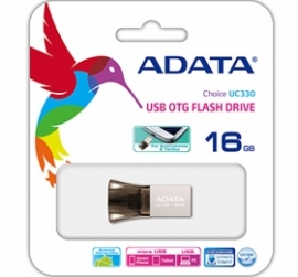 Adata Choice Uc330 16gb Usb Otg Flash Drive, Dual Head Usb Flash Drive, Direct From Mobile To Pc
