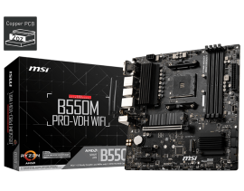 MSI B550M Pro-Vdh Wifi Motherboard Supports AMD Ryzen 5000 & 3000 Series desktop processors