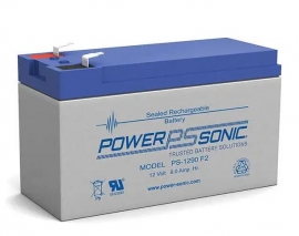 POWERSONIC PS1290 12V 9AH(C20) SLA BATTERY F2 TERMINAL 1YR 
