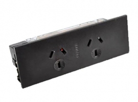 Elsafe: Qikfit Dual Auto Switched Power Outlet - 2 X Gpo: Black 152104