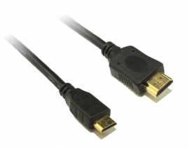 8Ware Mini Hdmi To Hdmi Cable 3m With Ethernet 1.4V 3D Hd 1080p Male To Male For Camera Camcorder Mobile Laptop Tablet Graphic Video Card RC-MHDMI-3