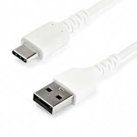 STARTECH.COM 1M USB2.0 TO USB-C CABLE, DURABLE, 60W POWER PASSTHROUGH, WHITE,LTW RUSB2AC1MW