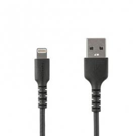 STARTECH.COM 2M USB-A TO LIGHTNING CHARGE/SYNC CABLE, DURABLE MFi, BLACK, 2YR RUSBLTMM2MB