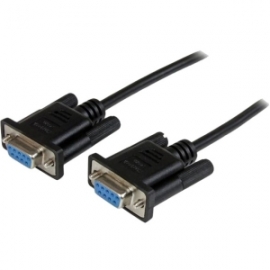 Startech 1m Black Db9 Rs232 Serial Null Modem Cable Ff - Db9 Female To Female - 9 Pin Rs232 Null