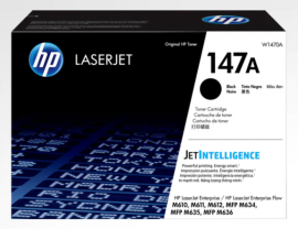 HP 147A BLACK TONER - APPROX 10.5K PAGES - FOR M610, M611, M612, M634, M635 W1470A