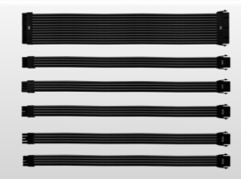 COOLER MASTER BLACK EXTENSION CABLE KIT UNIVERSAL PSU EXTENSION CABLE KIT WITH PVC SLEEVING (Cma-Nest16Xxbk1-Gl)