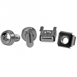 STARTECH.COM 50 PKG M6 MOUNTING SCREWS & CAGE NUTS FOR SERVER RACK CABINET LIFETIME WARR CABSCREWM6