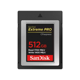 SanDisk Extreme PRO CFexpress Card Type B, SDCFE 512GB, 1700MB/s R, 1400MB/s W, 4x6, Limited Lifetime SDCFE-512G-GN4NN