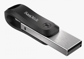 SanDisk IXpand Flash Drive Go, SDIX60N 128GB, Black, Ios, USB 3.0, 2Y SDIX60N-128G-GN6NE