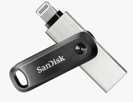SanDisk iXpand Flash Drive Go, SDIX60N 128GB, Black, iOS, USB 3.0, 2Y (SDIX60N-128G-GN6NE)