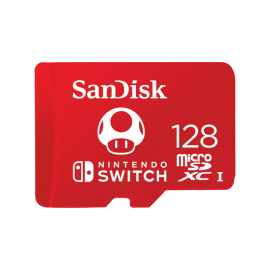 SanDisk and Nintendo Cobranded microSDXC, SQXAO, 128GB, U3, C10, UHS-1, 100MB/s R, 90MB/s W, 3x5, Lifetime Limited SDSQXAO-128G-GN3ZN