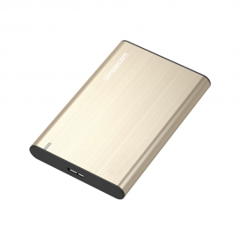 Simplecom Aluminium Slim 2.5'' Sata To Usb 3.0 Hdd Enclosure Gold (SE211-GD)