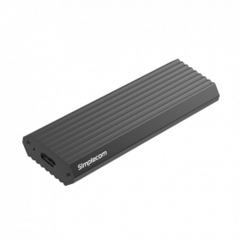 Simplecom SE513-Grey NVMe PCIe (M Key) M.2 SSD to USB 3.1 (Gen 2) Type-C (USB-C) Enclosure 10Gbps, Grey