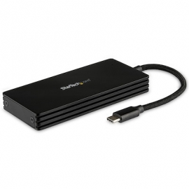 STARTECH.COM M.2 SSD ENCLOSURE FOR SATA DRIVES, USB 3.1, ATTACHED BRAIDED USB-C CABLE,2YR SM21BMU31CI3