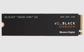 Western Digital M.2 NVMe SSD: 1TB Black SN850X, PCIe Gen4, Read: 7300MB/s, Write: 6300MB/s, R:800K/W:1,100K IOPS, 600 TBW WDS100T2X0E