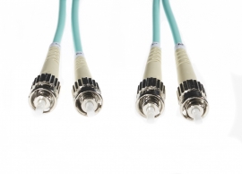 4Cabling 3M St-St Om4 Multimode Fibre Optic Cable: Aqua (Fl.Om4Stst3M)