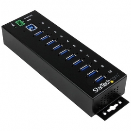 STARTECH.COM 10 PORT USB3.0 HUB, INDUSTRIAL, METAL, ESD & SURGE PROTECTION, MOUNT, 2YR ST1030USBM