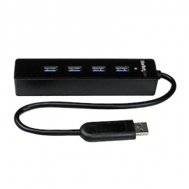 STARTECH.COM 4 PORT PORTABLE SUPERSPEED USB 3.0 HUB WITH BUILT-IN CABLE 2 YR ST4300PBU3