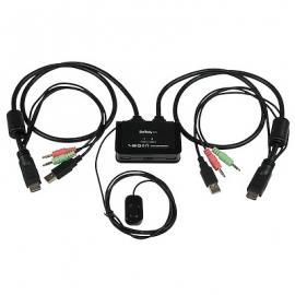 STARTECH.COM 2 PORT HDMI KVM SWITCH, USB-A, AUDIO, REMOTE SWITCH, 2YR (SV211HDUA)