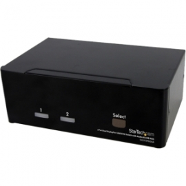 Startech 2 Port Dual Displayport Usb Kvm Switch With Audio & Usb 2.0 Hub Sv231dpddua