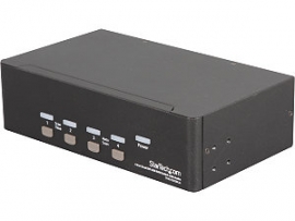 Startech 4 Port Dual Dvi Usb Kvm Switch With Audio & Usb 2.0 Hub Sv431dd2dua