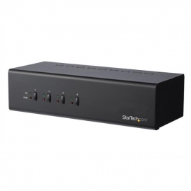 Startech 4-Port Dual Monitor Dual-Link Dvi Kvm Switch - 4K 60Hz - Taa Compliant Kvm Switch Sv431Dl2Du3A