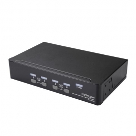 Startech Displayport Kvm Switch - 4 Port - 4k 60hz - Displayport 1.2 Kvm - Computer Switch Box -