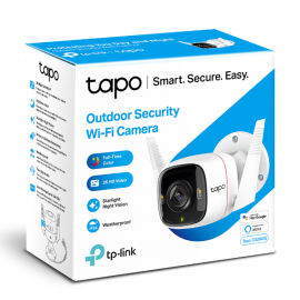 TP-Link Tapo C320WS Outdoor Security Wi-Fi Camera, H.264, 2-Way Audio, Night Vision, Motion Detect, Voice Control, Weatherproof, Sound Tapo C320WS
