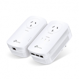 Powerline: AV1300 Starter Kit With Passthrough, 3x Gigabit LAN TL-PA8033P-KIT