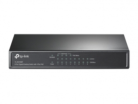 Tp-link Poe Switch :8-port Gigabit With 4-port Poe (53w) Tl-sg1008p