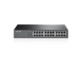 Tp-link Switch: 24-port Gigabit Desktop Rachmount 10/ 100/ 1000m Rj45 Ports, Metal Case Tl-sg1024d