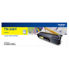 Brother Tn-346Y Colour Laser Toner- High Yield Yellow- Hl-L8250Cdn/8350Cdw Mfc-L8600Cdw/L8850Cdw - 3500Pages TN-346Y