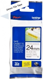 Brother 24MM BLACK ON WHITE STRONG ADHESIVE TZE TAPE (TZE-S251)