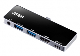 Aten USB-C HDMI Travel Dock w/Power Pass-Through, supports 4K @ 60Hz and USB3.0 data transfer UH3238-AT