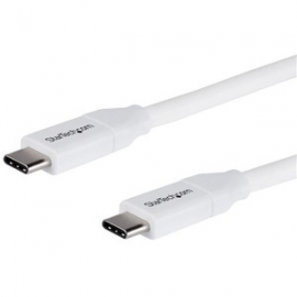 Startech Usb C To Usb C Cable - 6 Ft / 2M - 5A Pd - M/ M - White - Usb 2.0 - Usb-If Certified
