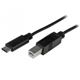 STARTECH.COM 1M USB-C 2.0 TO USB-B PRINTER CABLE, TB 3 COMPATIBLE, BLACK, LTW USB2CB1M